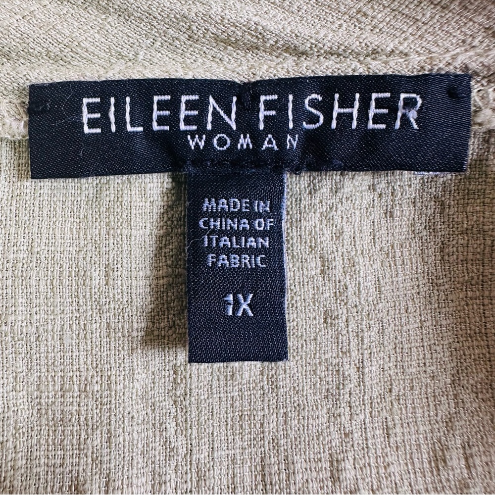 Eileen Fisher Linen Viscose Short Sleeve Top - Picture 10 of 12